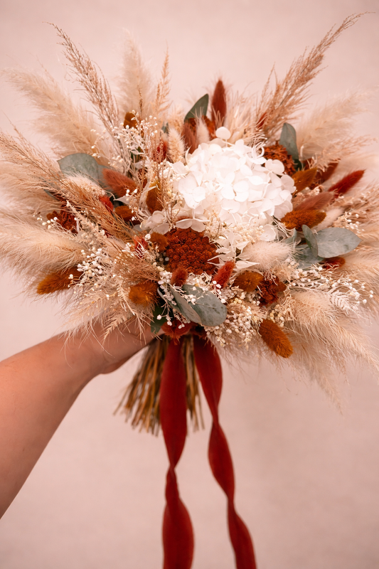 Bouquet de fleurs séchées, Douceur Terracotta