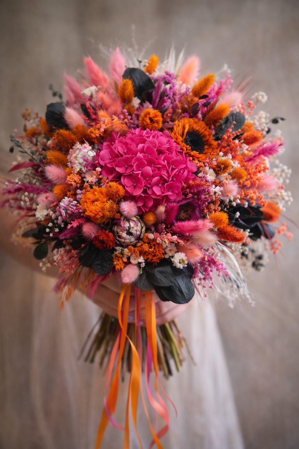 Bouquet de fleurs séchées, Flamme Sauvage