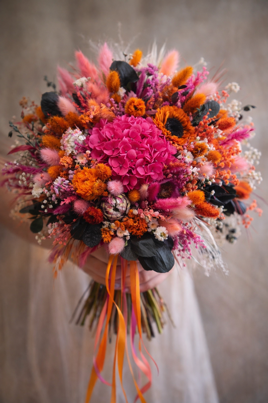 Bouquet de fleurs séchées, Flamme Sauvage