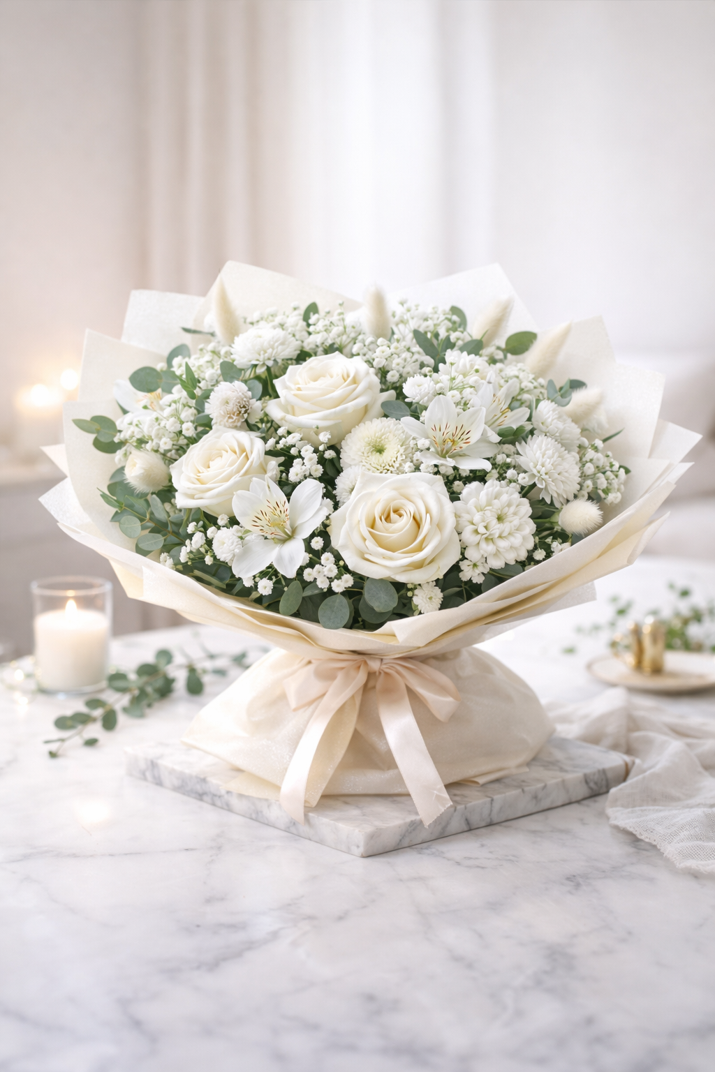 Bouquet Blanc Élégant