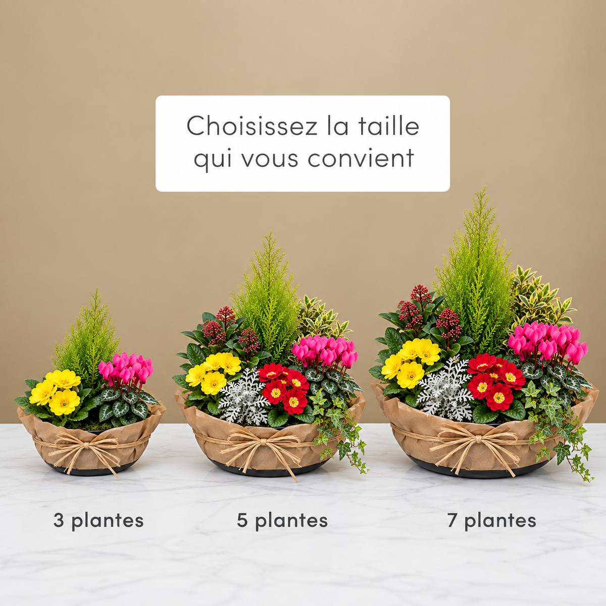 Coupe de plantes fleuries pour cimetière